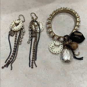 Betsey Johnson earring/bracelet set